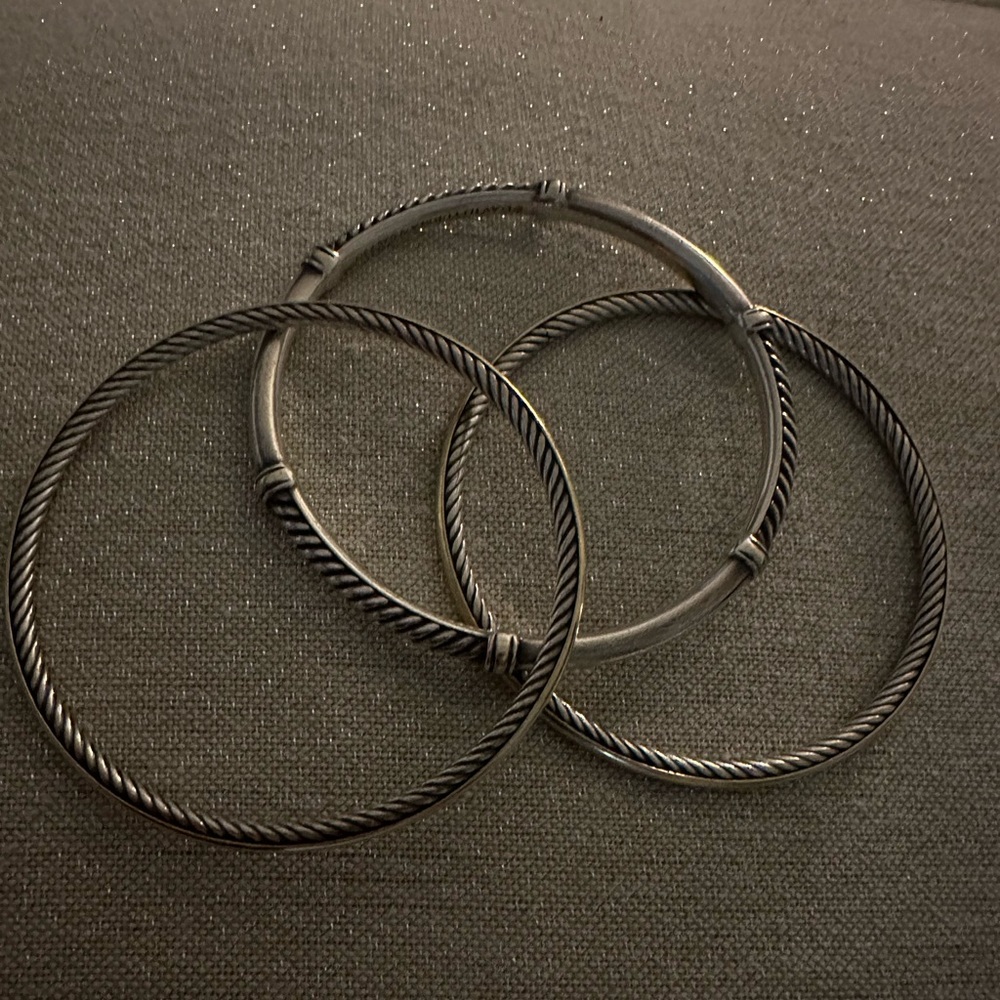 Authentic David Yurman bangle bracelets.